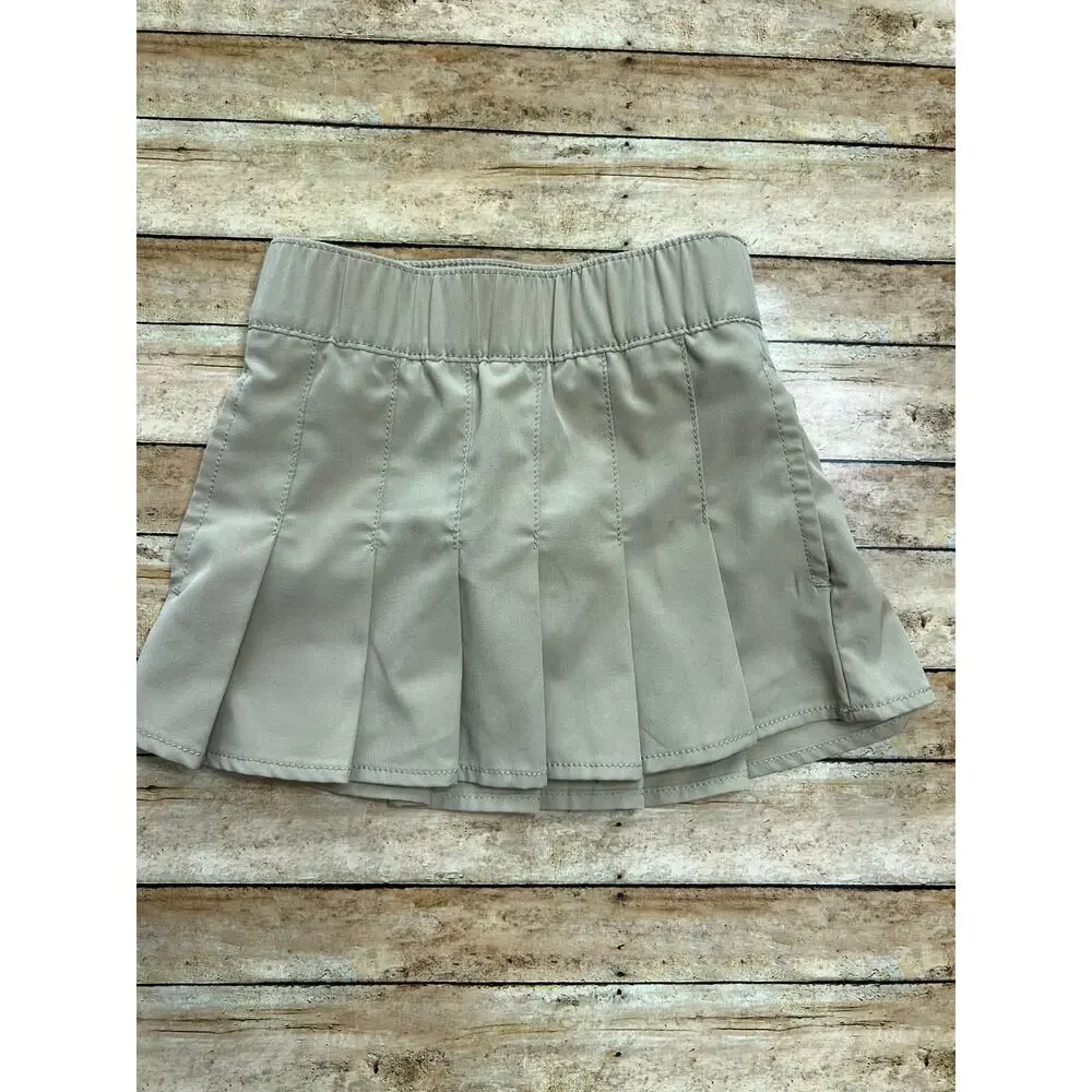 The Children's Place Khaki Quick Dry Pleated Uniform Skort Girls Size 4